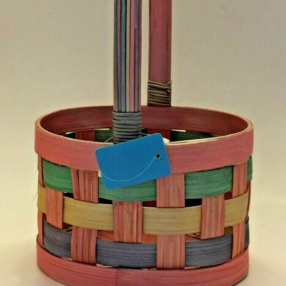 Holiday Home Round Open Weave Easter Basket